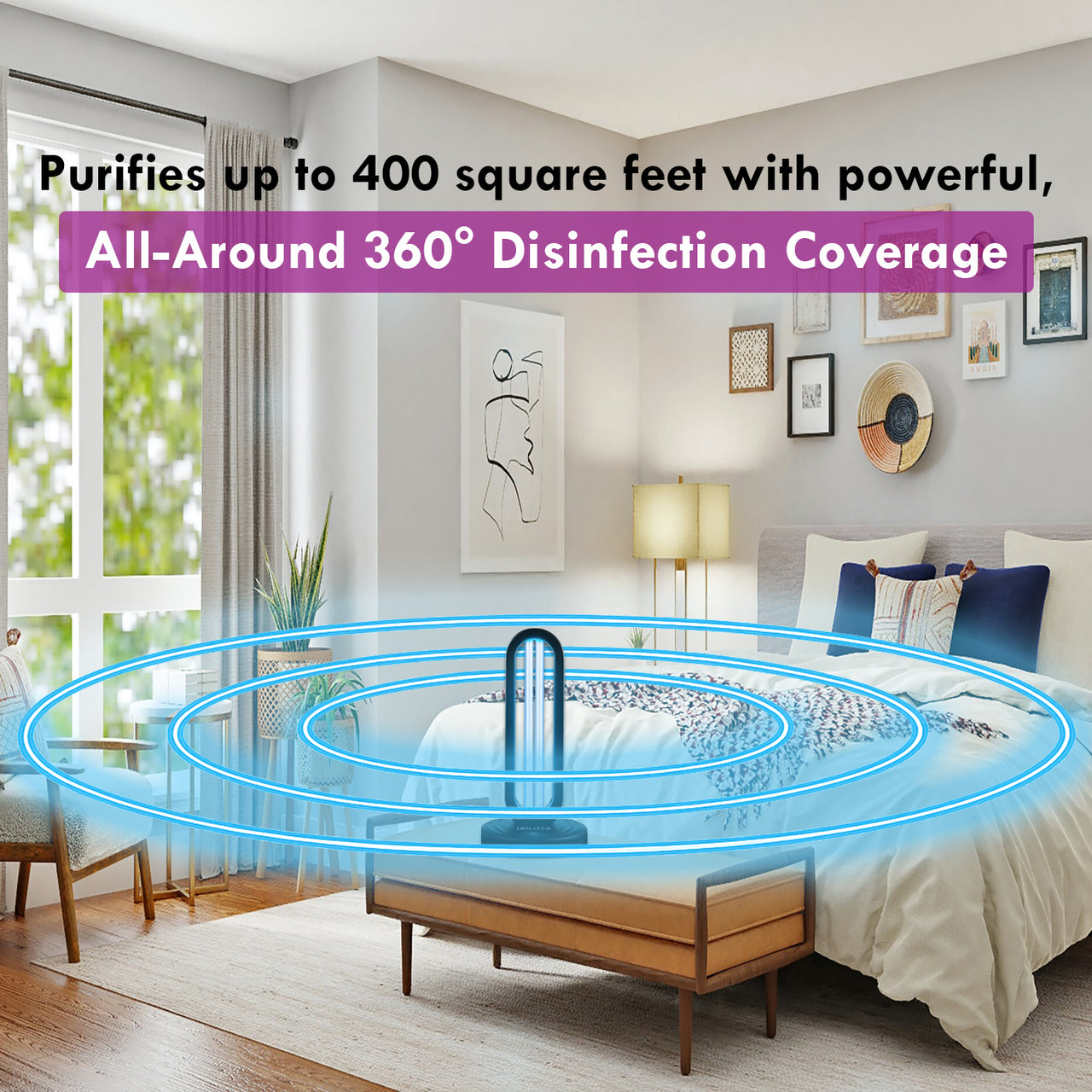 UVILIZER Tower - UV Light Sanitizer & Ultraviolet Lamp
